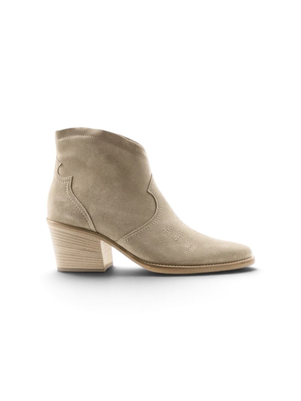 NEW Paul Green Light Gray Suede Ankle Boot Western Cowgirl Sz 7 (US 9.5)
